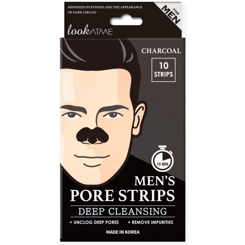 Look At Me Men's Nose Pore Strips Charcoal 10 Piece