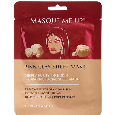 Masque Me Up Pink Clay sheet Mask 1 Piece